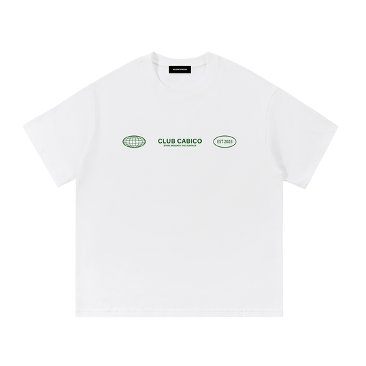 Around the World Tee in White